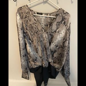 Snake skin pattern body suit